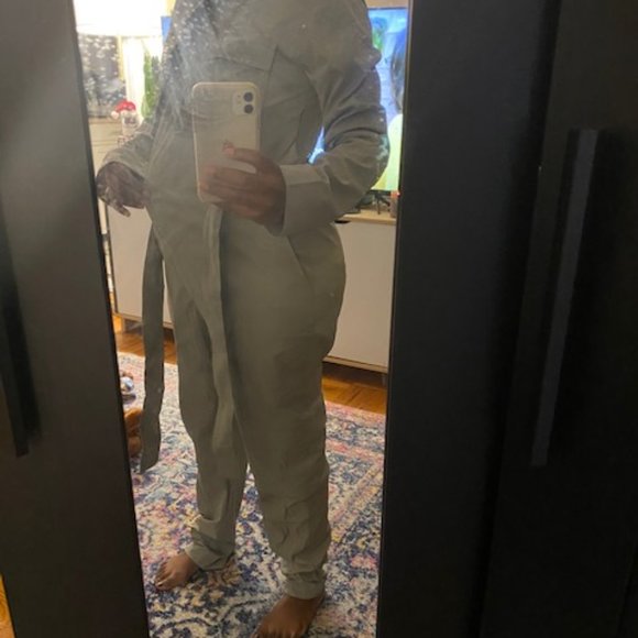 Carbon 38 Stretch Cargo Jumpsuit- Army Green - Picture 5 of 6